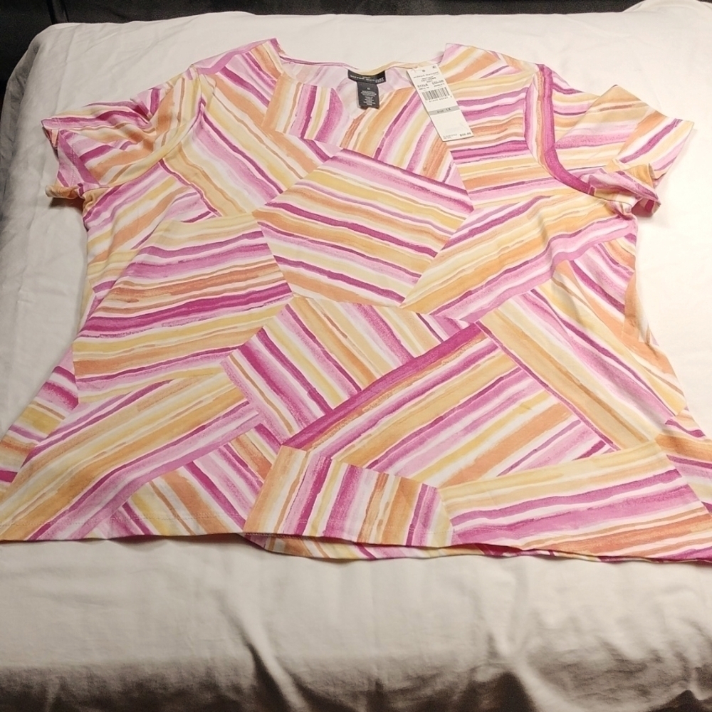 NWT Alfred Dunner women's colorful top size 1X